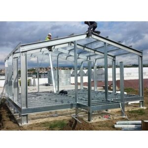 China ISO Customized Light Steel Structure Garage Shed Warehouse Building Prefabricated Steel Structure Building