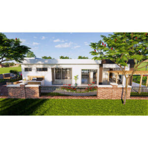 Easy Build Good Price Modern Hotel 100m2 2 Bedroom Prefab House Plans with Hot Galvanized Steel and 50-70 Year Lifespan