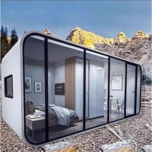 Factory Wholesale Prefabricated Modular House 1 Bedroom Apple Cabin Steel Sandwich Panel Guesthouse Hotel Use