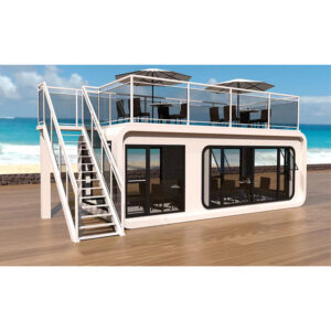 Movable Apple Cabin Luxury Prefabricated Tiny House Sleeping Container House with Steel Sandwich Panel